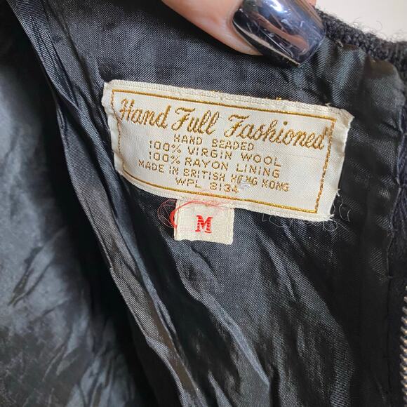 Vintage Hand Full Fashioned Sleeveless Beaded Sequin Top - Picture 5 of 6